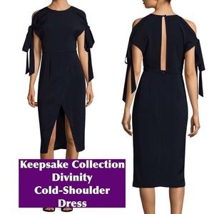 𝅺NWT Keepsake Divinity Cold-Shoulder Navy Dress
